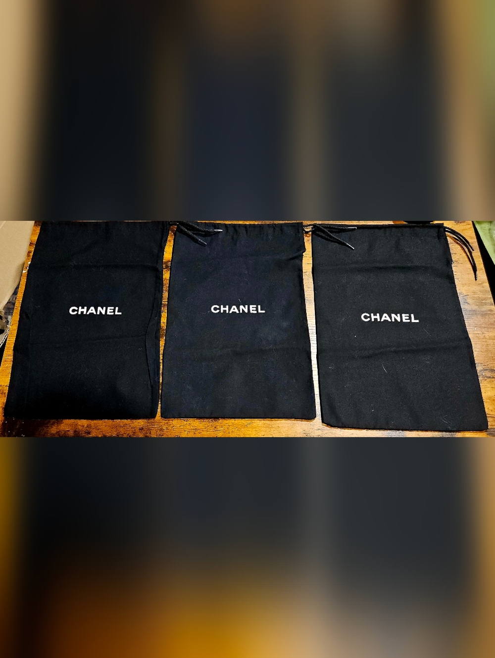 NEW Chanel Black Dust Bag 12.5ā Drawstring WOC Wallet SLG Replacement Packaging - Picture 7 of 7